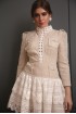 Short lace tweed dress