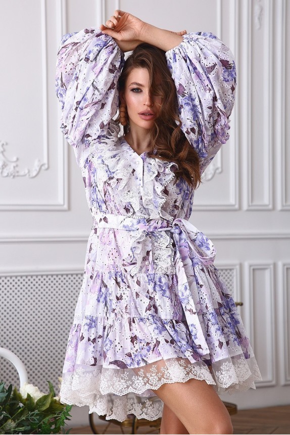Monet cotton short sundress with flowers