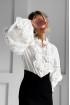 Cotton blouse Vyshyvanka with raglan sleeves, with 3D lace