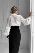 Cotton blouse Vyshyvanka with raglan sleeves, with 3D lace