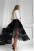 Юбка пачка ярусами из фатина с кружевом