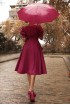 Cotton dress with draped chest