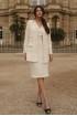 Tweed cardigan with patch pockets and pearl trim