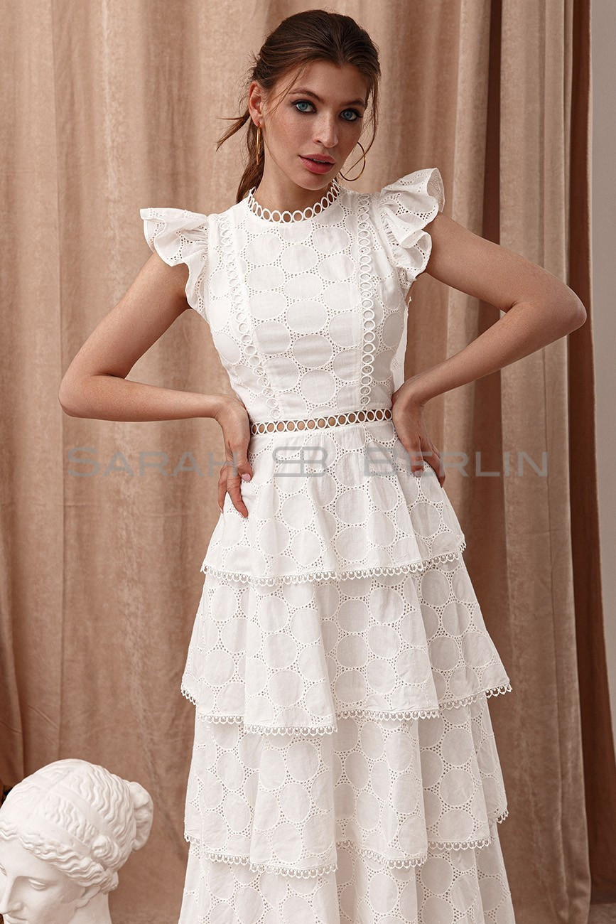 Cotton sewing dress with rims