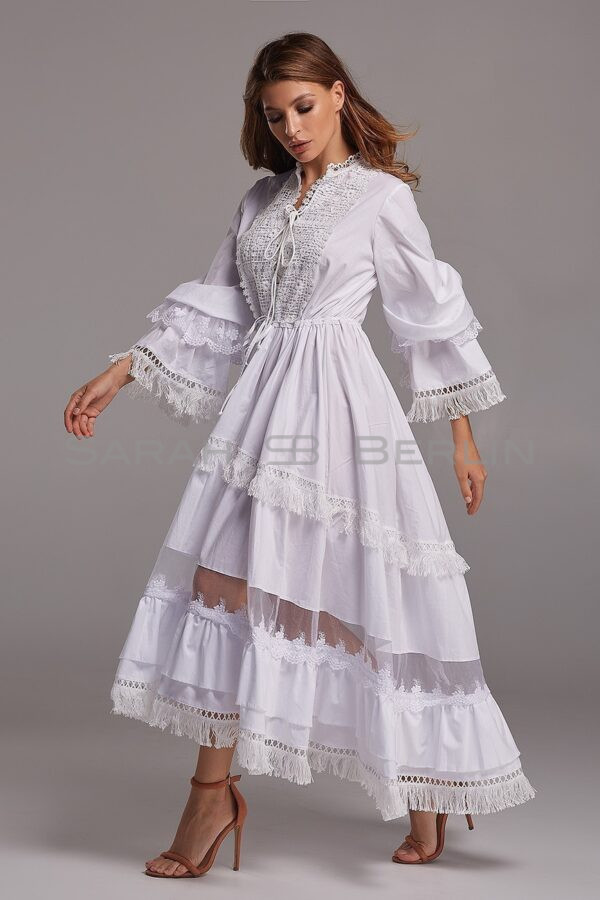 Emilia cotton lacing fly dress