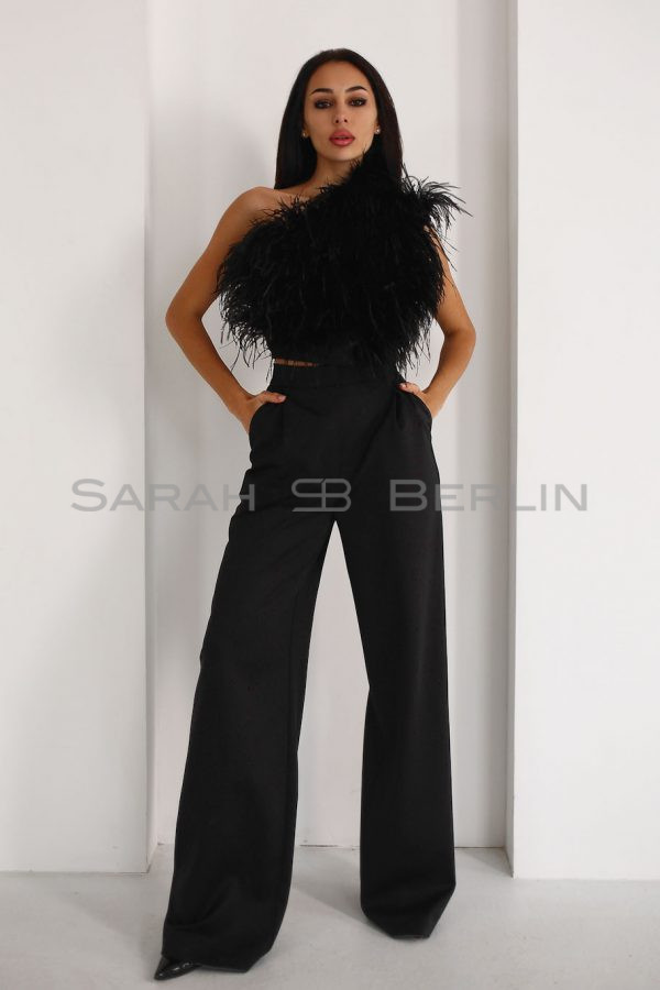 Wild Angel bustier dress with marabou feathers