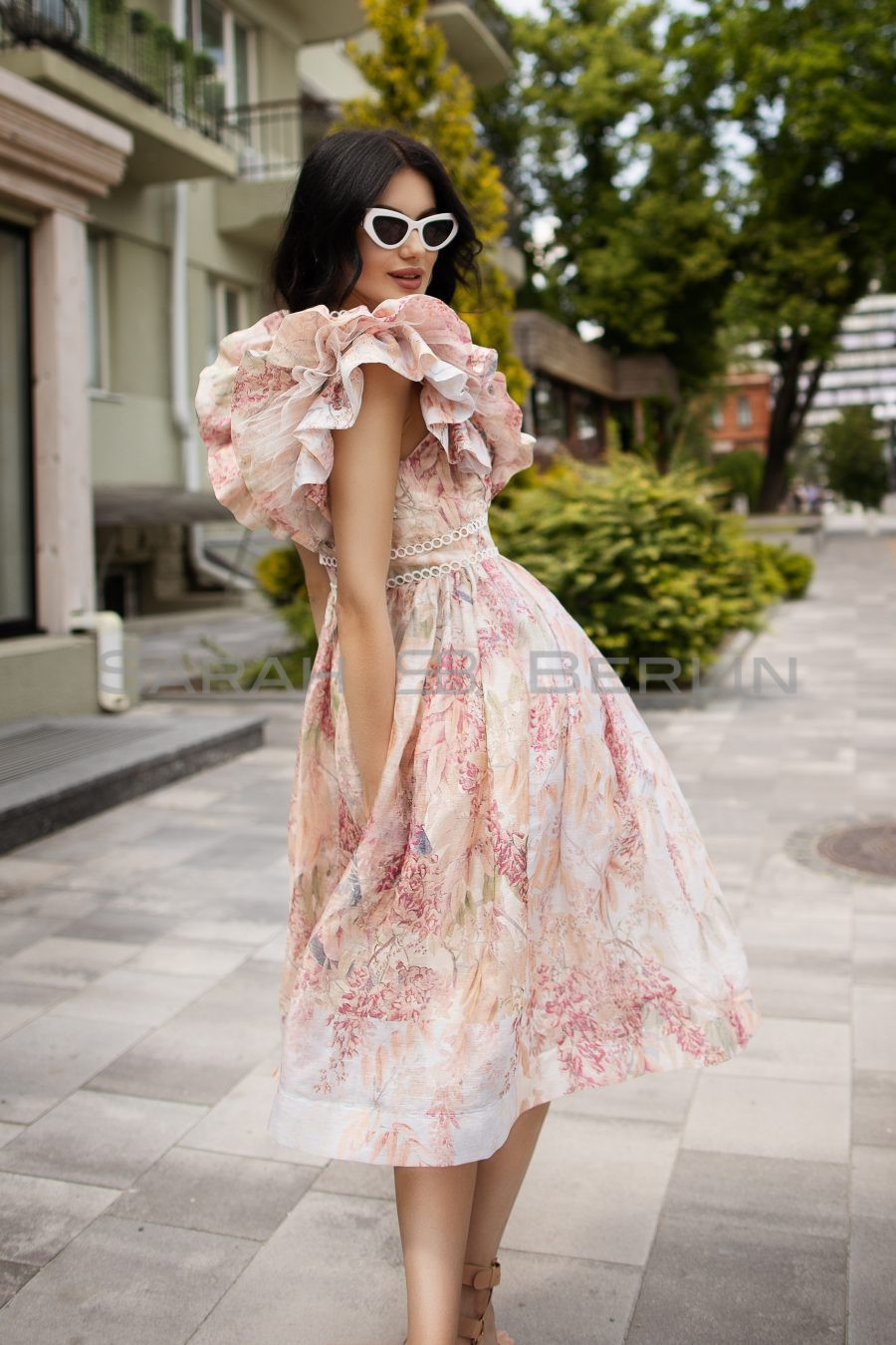Платье Мимоза из итальянского льна с шелком