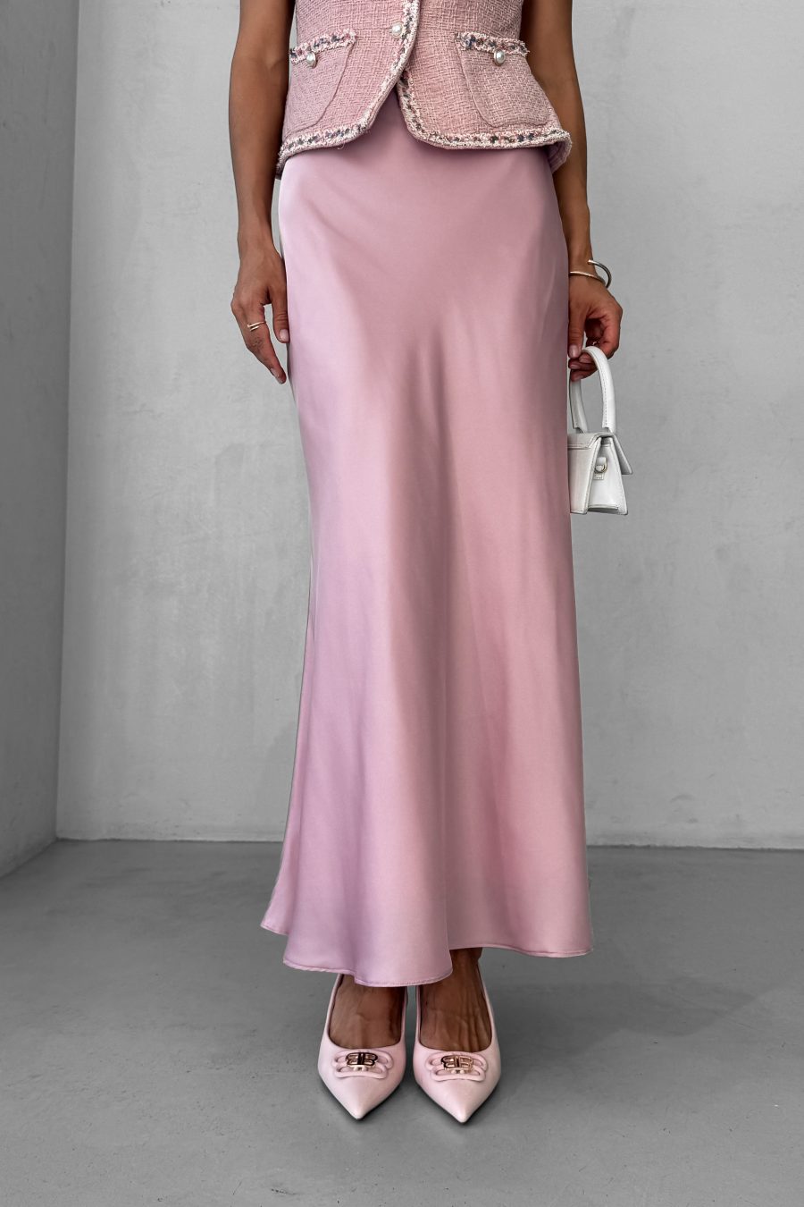 Long skirt made of natural silk