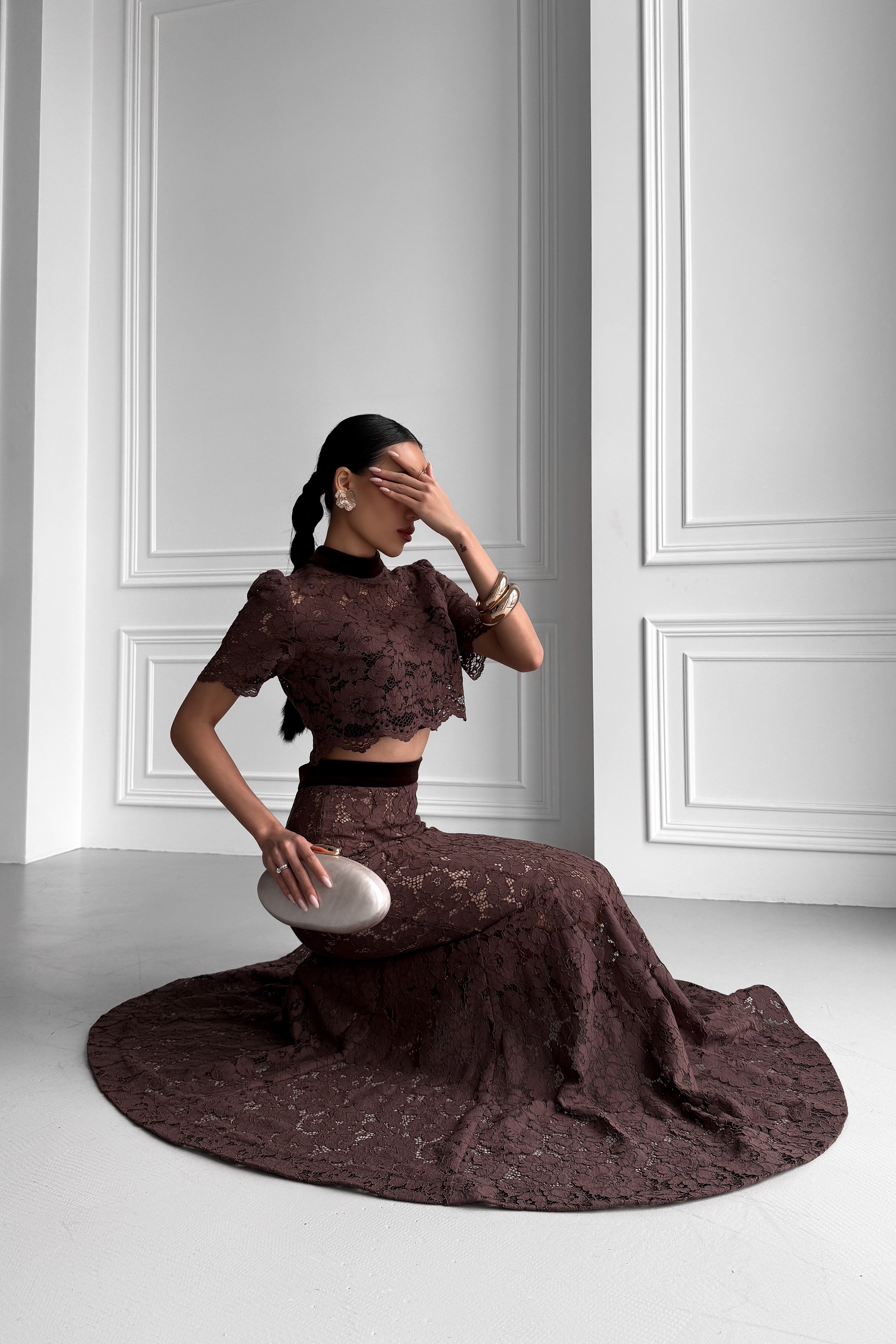 IMG_2669-2 Кружевной костюм тройка: юбка, топ и майка