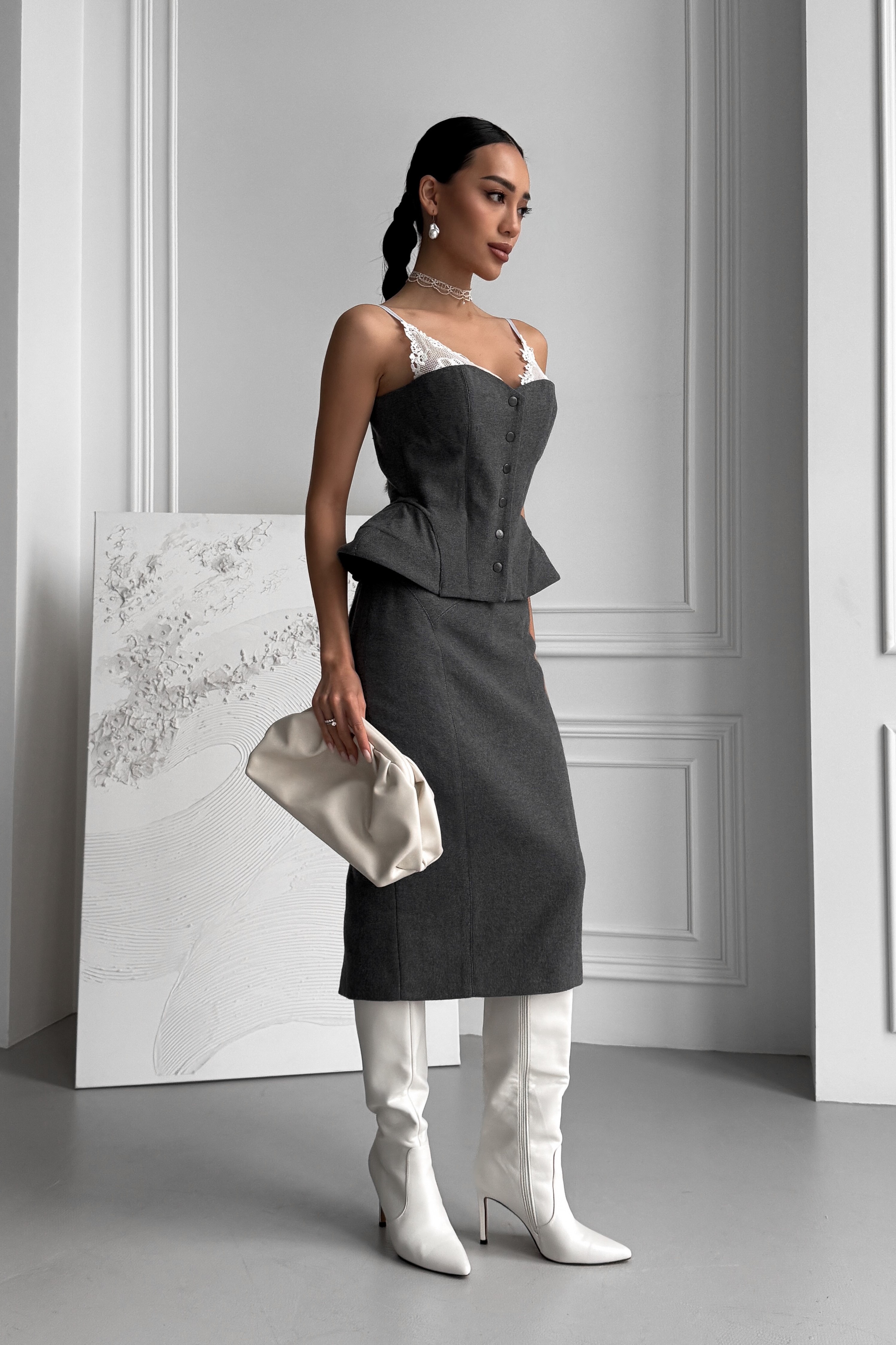 IMG_2741-2 Юбка карандаш из итальянской ткани с разрезом-молнией