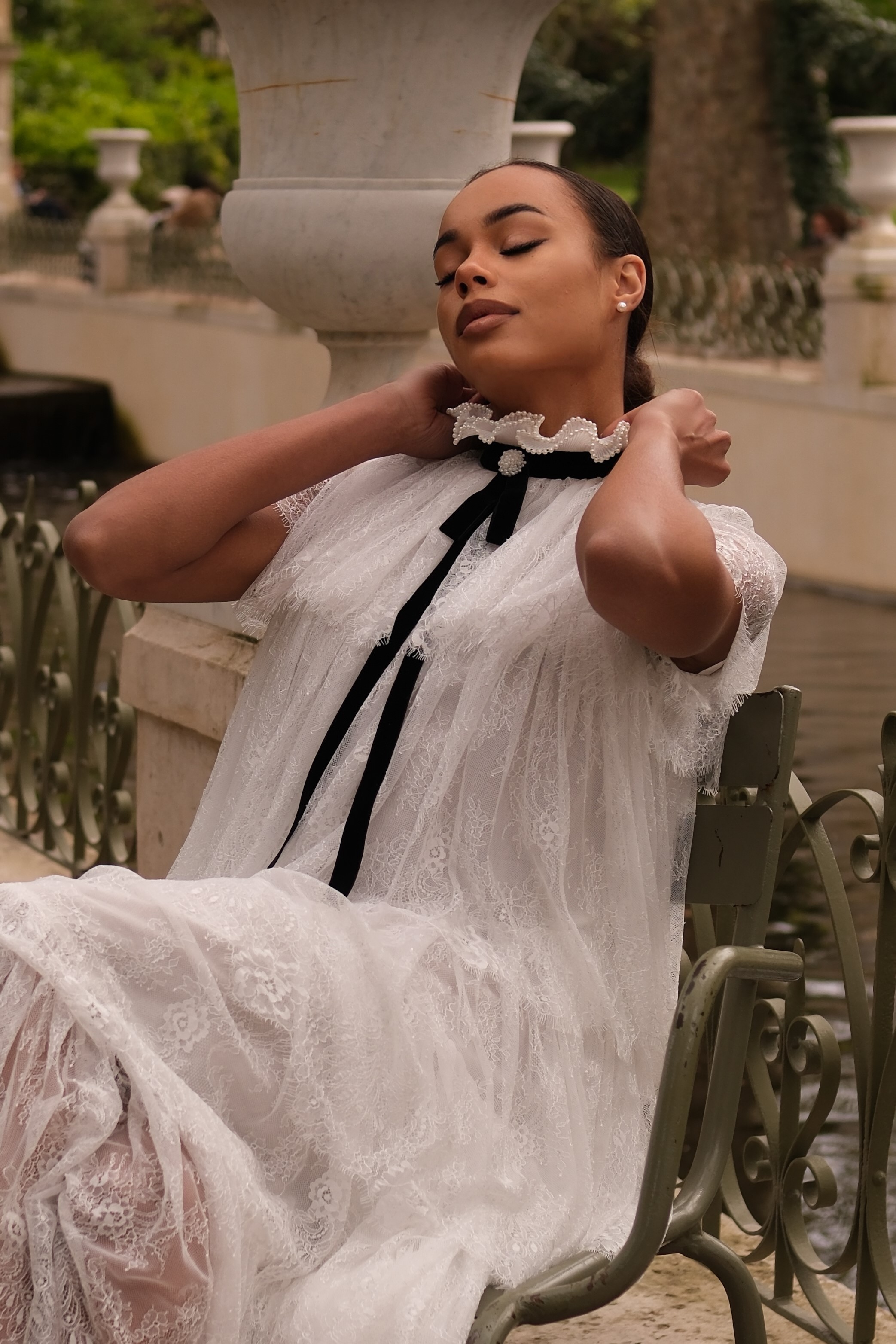 IMG_1576-2 Кружевное длинное платье шантильи свободного силуэта